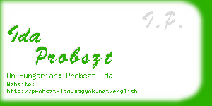 ida probszt business card